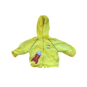 Vintage Tiny Tots Jacket Youth 2 Yellow Space Patrol Rocket Hooded Toddler 70s